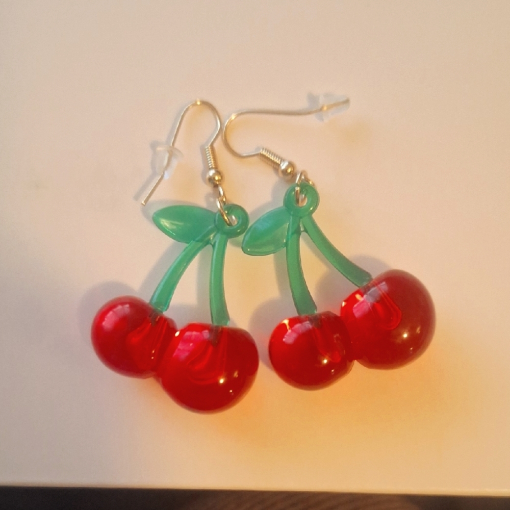 Cherry Dangle Earrings BNWOT